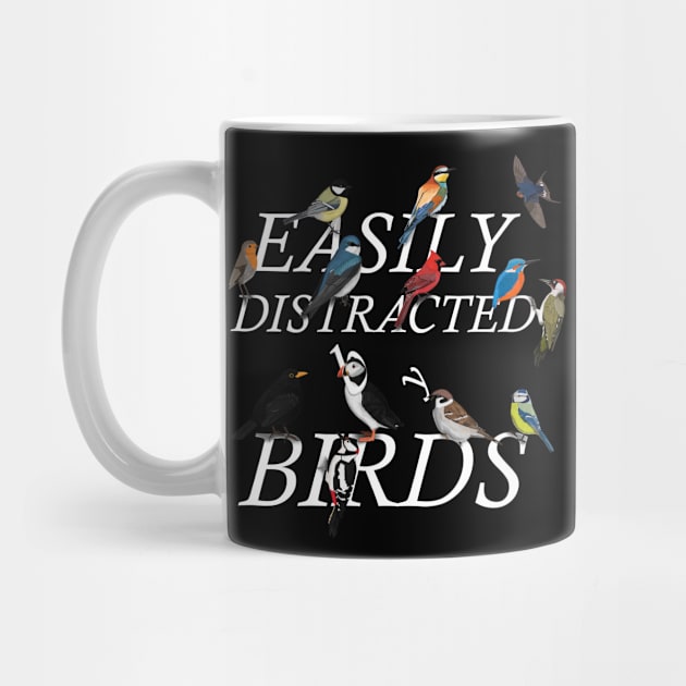 Easily Distracted by Birds Illustration by jzbirds